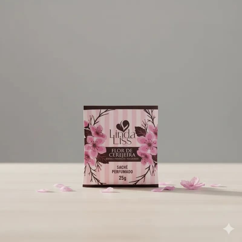 Sachê Perfumado Flor de Cerejeira Linda Liss Aromatizador De Ambiente