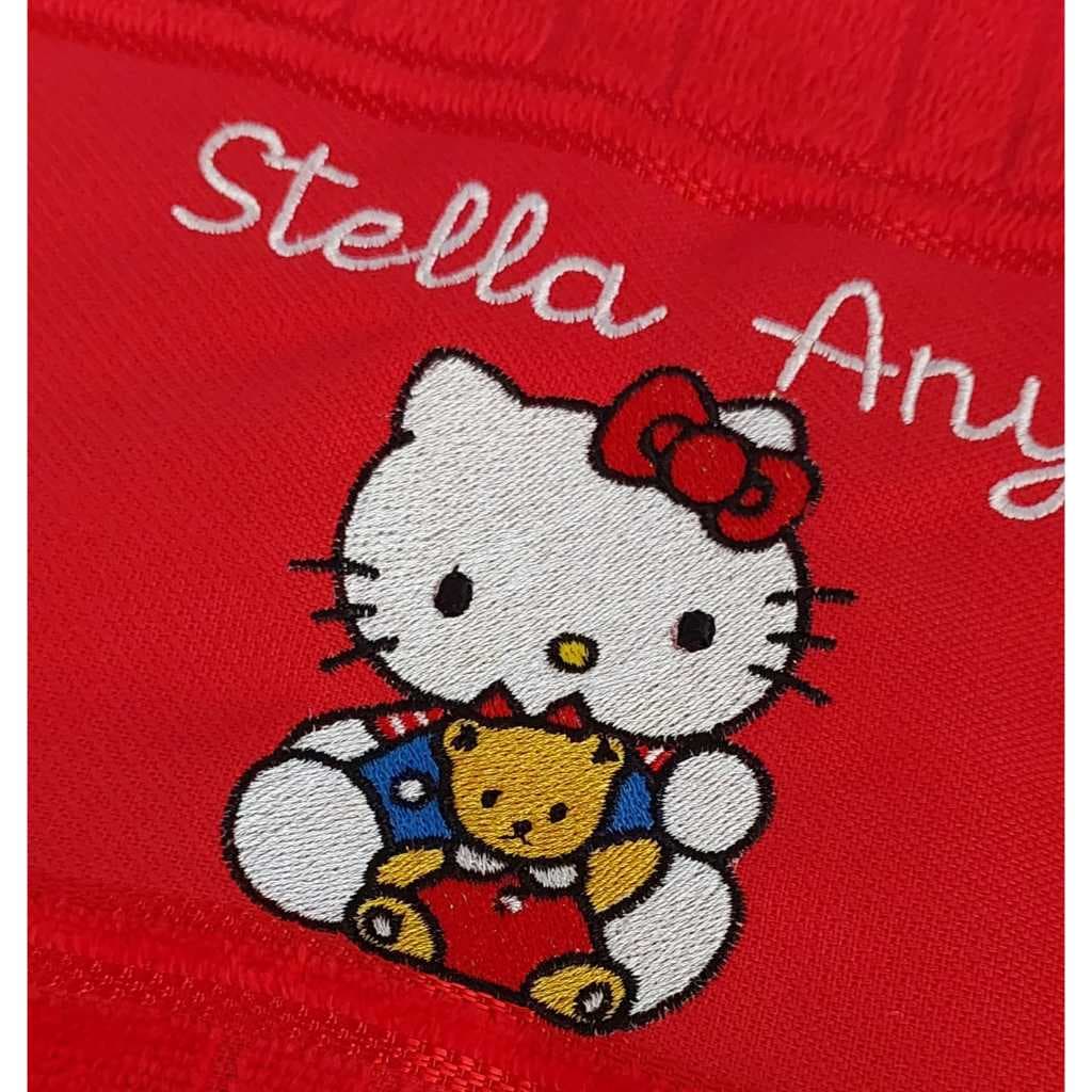 Toalha de Lavabo Bordada Personalizada - Hello Kitty