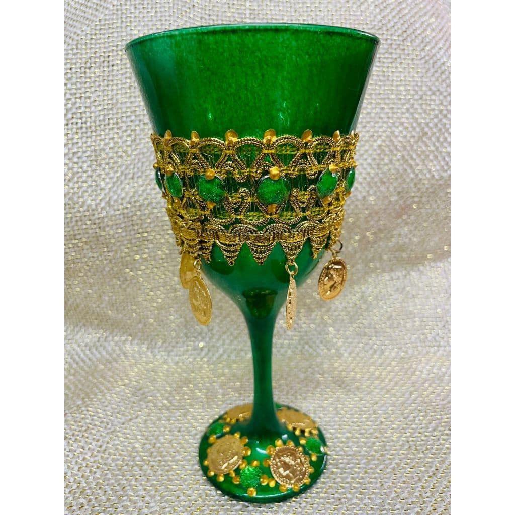 Taça Verde - Beleza e Magia. Peça Artesanal única