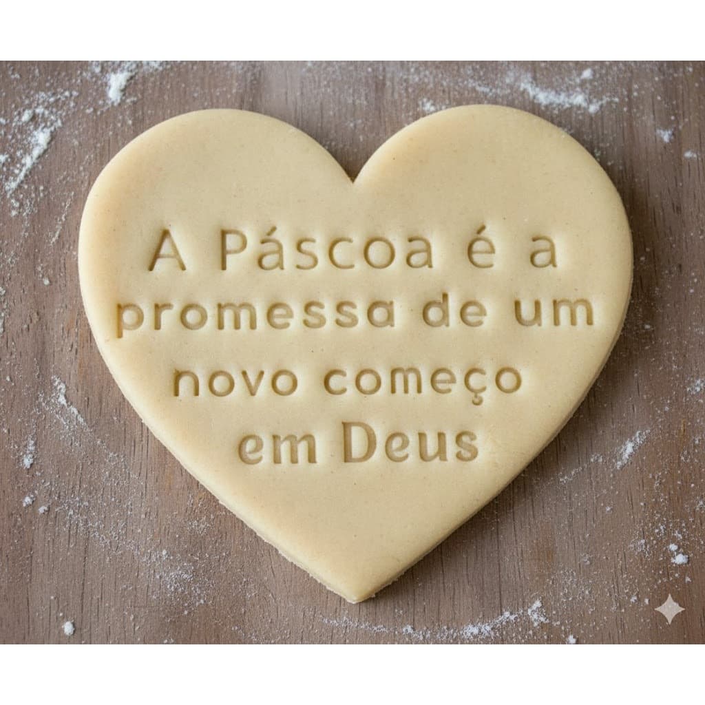 Coração Mensagem de Páscoa  Cortador Marcador Biscoito para Pasta Americana Confeitaria Religiosa Deus Jesus de cookies
