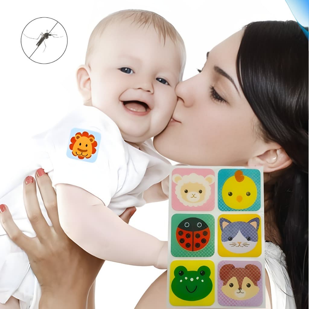 Kit Adesivo Repelente De Mosquito Infantil Natural Proteção  Colante Para Roupa Bebê 24
