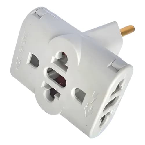 Kit Adaptador De Tomada Benjamim T Universal 3 Entradas 10A e 20A Bivolt