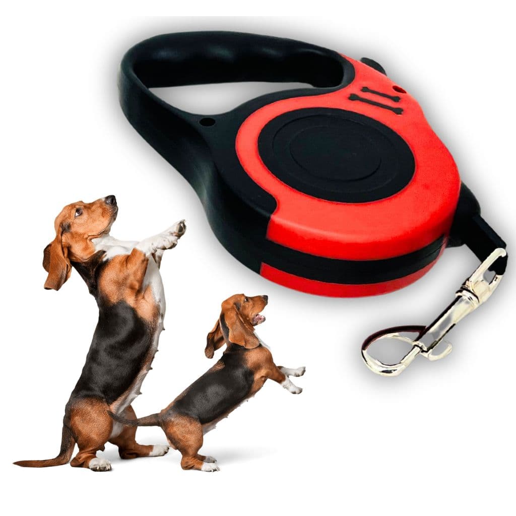 Guia De 3 Metros Com Trava De Segurança Para Pet Cachorro Passeio Anti ferrugem Cor Vermelha