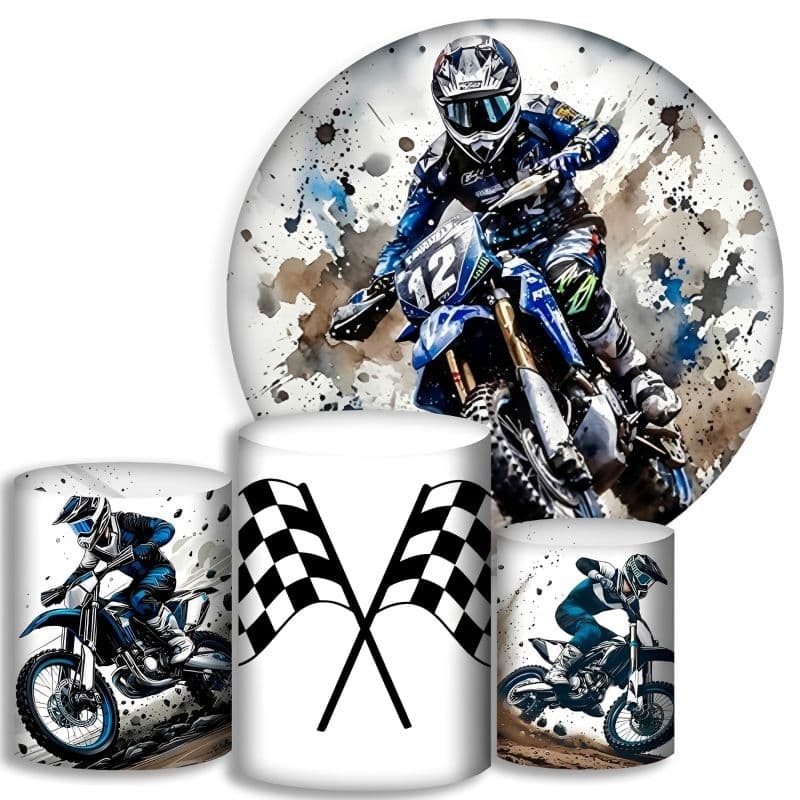Capas Para Cilindros + Painel - Motocross - Kit Decoração Festa / Pegue e Monte