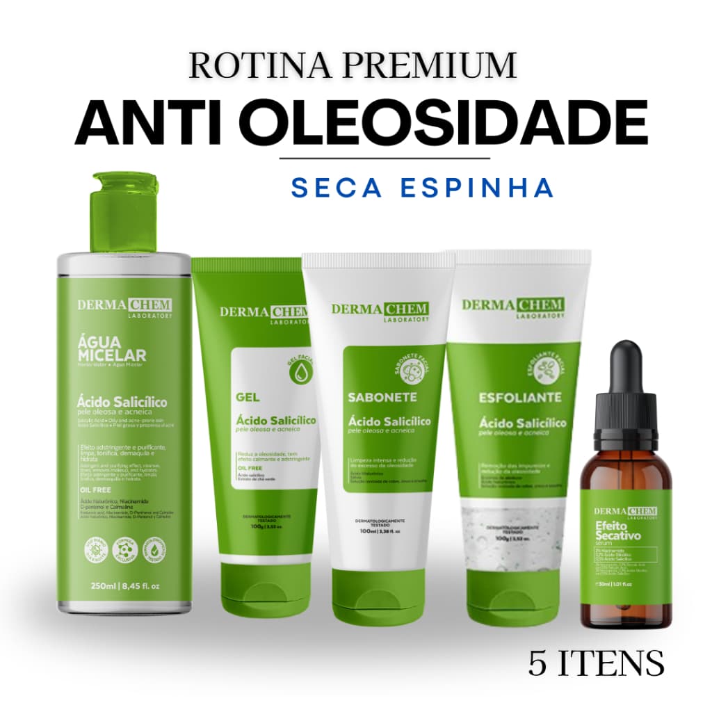 Skincare Combate Oleosidade Acne Espinhas Manchas Dermachem