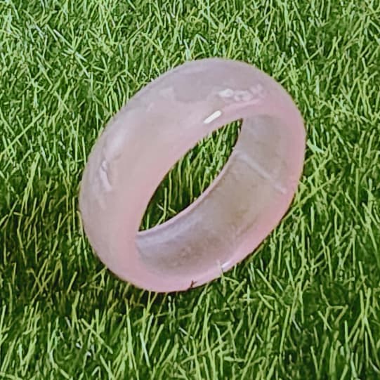Anel Rosa Claro Cristal de Vidro Quartzo Strass Brilho Natural Aro 21 22