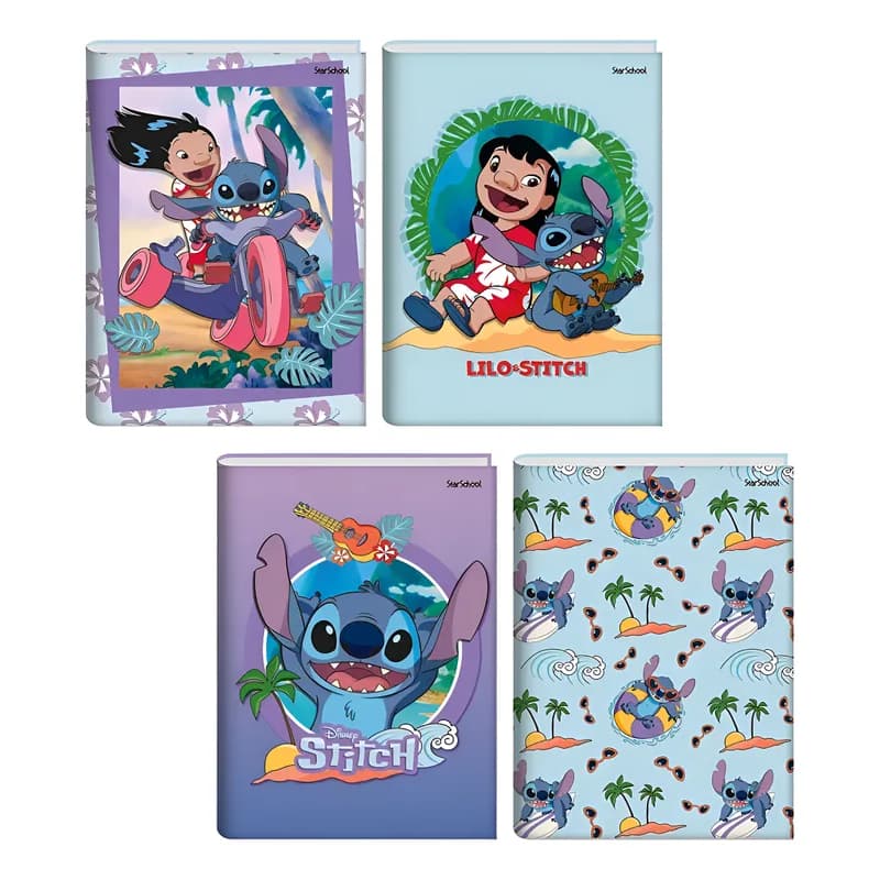 Caderno Espiral Universitario CD 15x1 240 Fls Stitch Fls  Escolas Faculdades Anotações