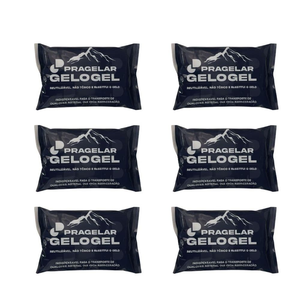 Kit 6 Gelo Gel Artificial Reutilizável Flexível de 120ml