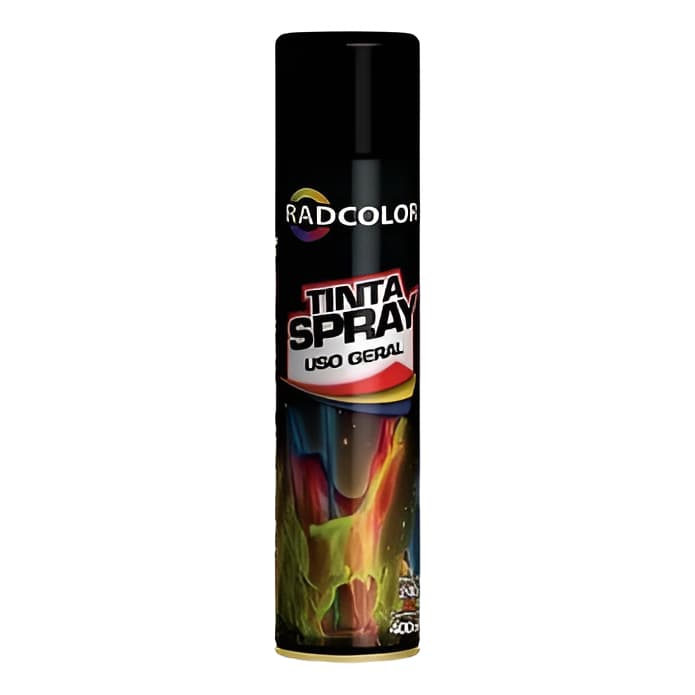 Spray Radnaq 400ml Tinta Preto Fosco Resistência Alta Temperatura