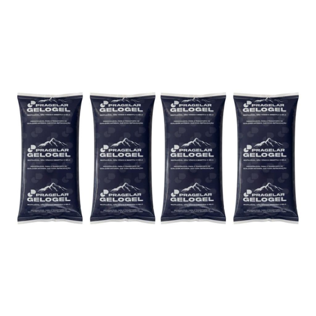 Kit 4 Gelo Gel Reutilizável 750ml Para Mesa Térmica Fria