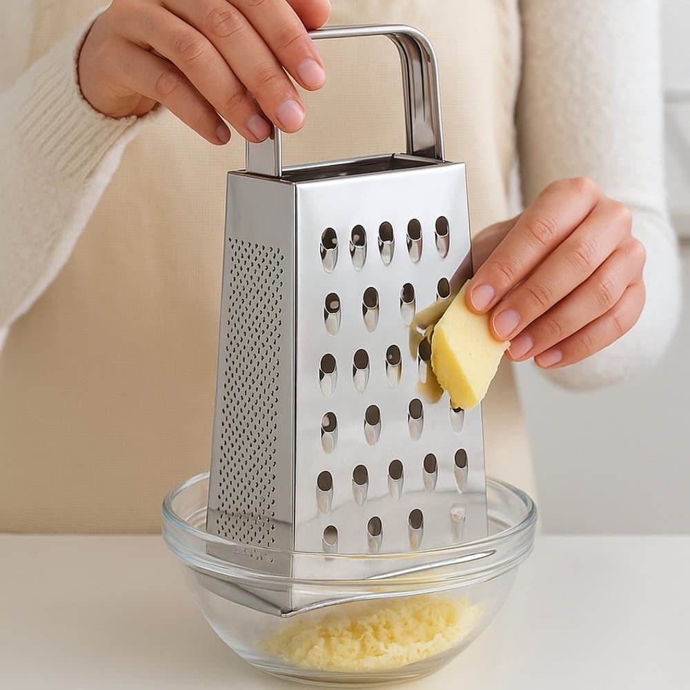 Ralador 4 Faces Inox Profissional Original Ideal para Legumes e Queijos Ralador 4 Lados