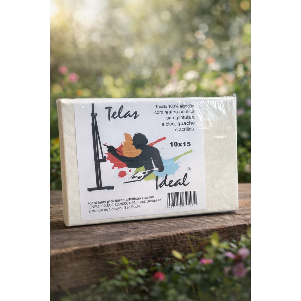 Tela de Pintura 10x15cm com Chassi de Madeira Ideal para Artesanato, Decoração, Pintura Acrílica, Óleo, Guache e Desenho
