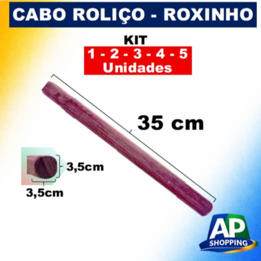 Cabo de Madeira 35cm  ROLIÇO, Marretas, Martelos e Ferramentas em Geral. 1, 2, 3, 4 e 5. Roxinho