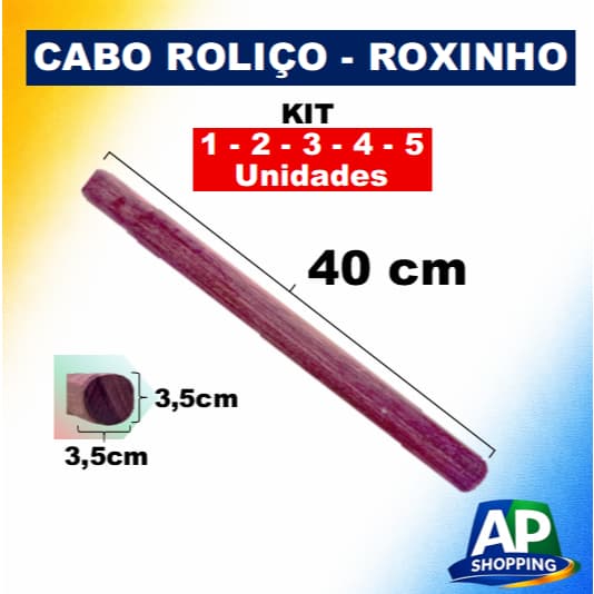 Cabo de Madeira 40cm  ROLIÇO, Marretas, Martelos e Ferramentas em Geral. 1, 2, 3, 4 e 5. Roxinho