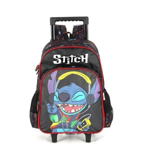 Mochila de Rodinhas e Costas Com Alça Stitch Crazy