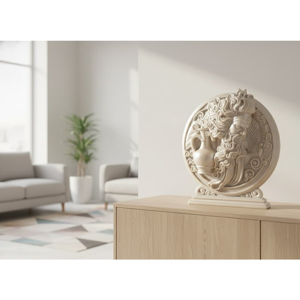 Decoração de sal escultura estatueta zodíaco esoterismo esotérico signo aquário BGG0030