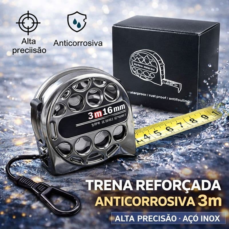 Trena Reforçada Anticorrosiva 3m – Alta Durabilidade e Precisão
