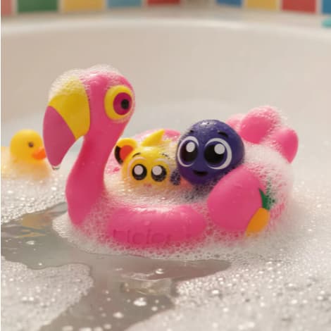 Kit Bonecos Bolofofos Pow Rick e Flamingo Diversão no Banho