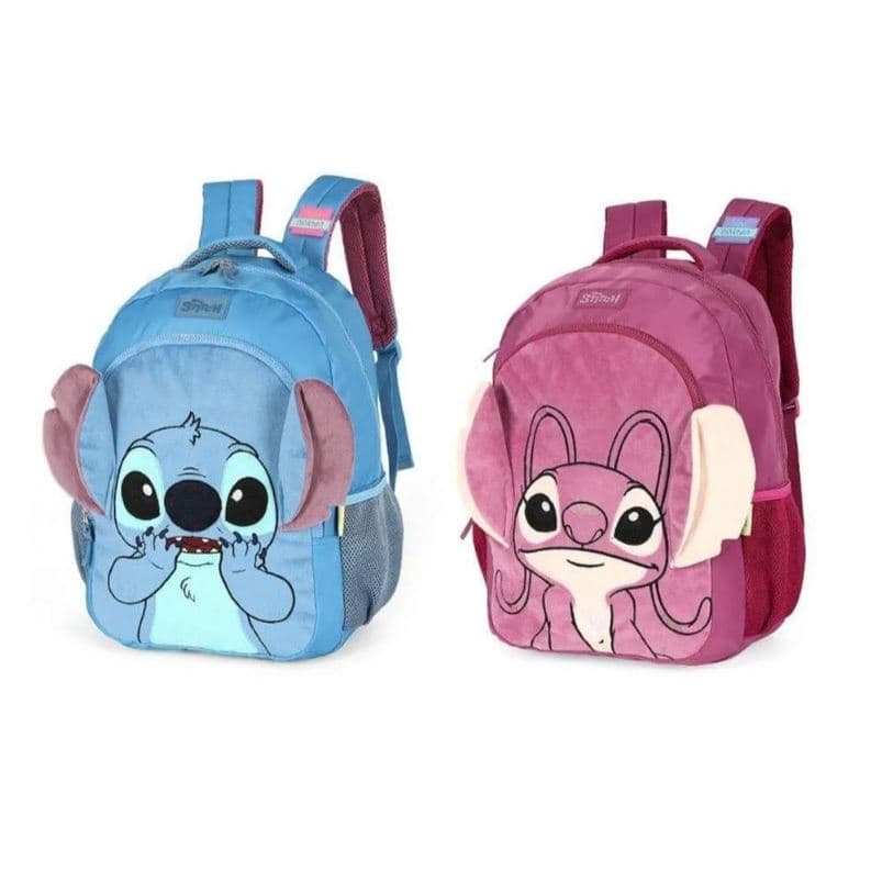 Mochila De Costas Stitch Peluciada Com Orelhas - Luxcel