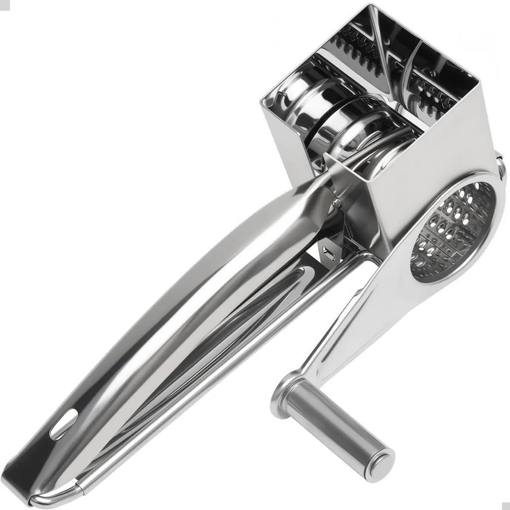 Ralador Queijo Giratório Inox Manual Manivela Profissional