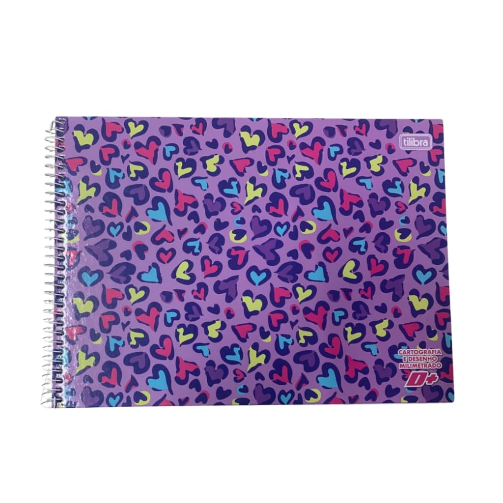 Caderno Cartografia e Desenho Milimetrado Feminino D+ (275X200mm) 96 folhas- TILIBRA