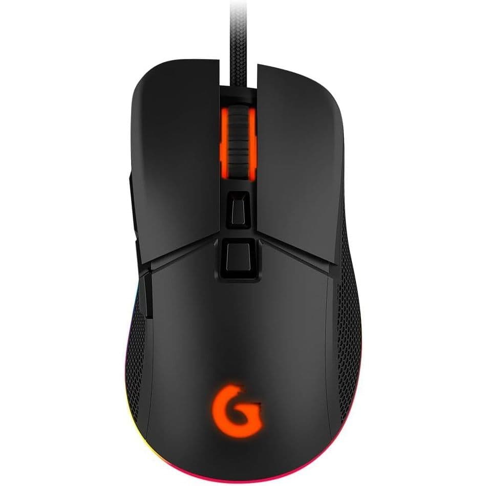 Geonav Mouse Gamer Ghost Light GOOD GAME, 7 Botões, Sensor Óptico Pixar 3327, com DPI de até 12.400, LED RGB 11 efeitos