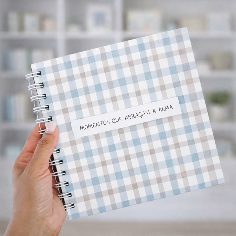 | PRONTA ENTREGA | Caderno 15x21 e Álbum Para Fotos 18x18 ou scrapbook | Momentos q. abraçam a alma | Designer Exclusivo