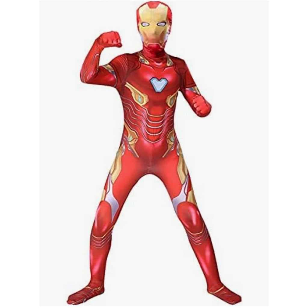 Fantasia Ifantil Homem De Ferro Traje Elastano Macacão