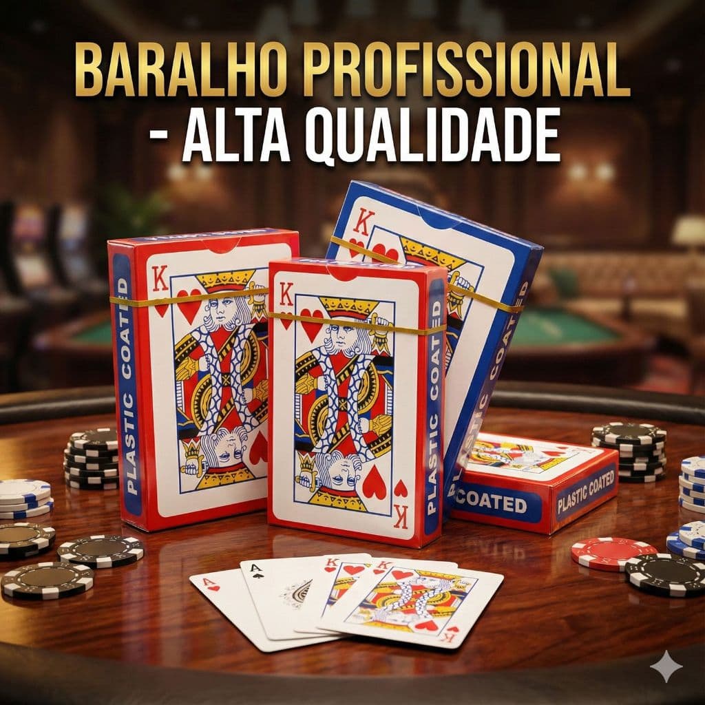 Baralho Completo Premium – Cartas Resistentes, Impressão Nítida e Embaralhamento Perfeito