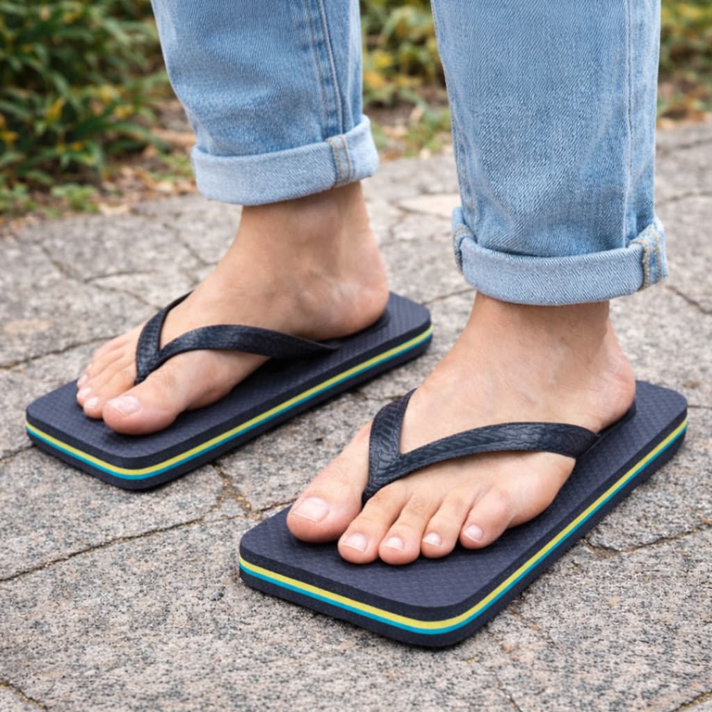 Chinelo Masculino Quadrado Liso Confortável