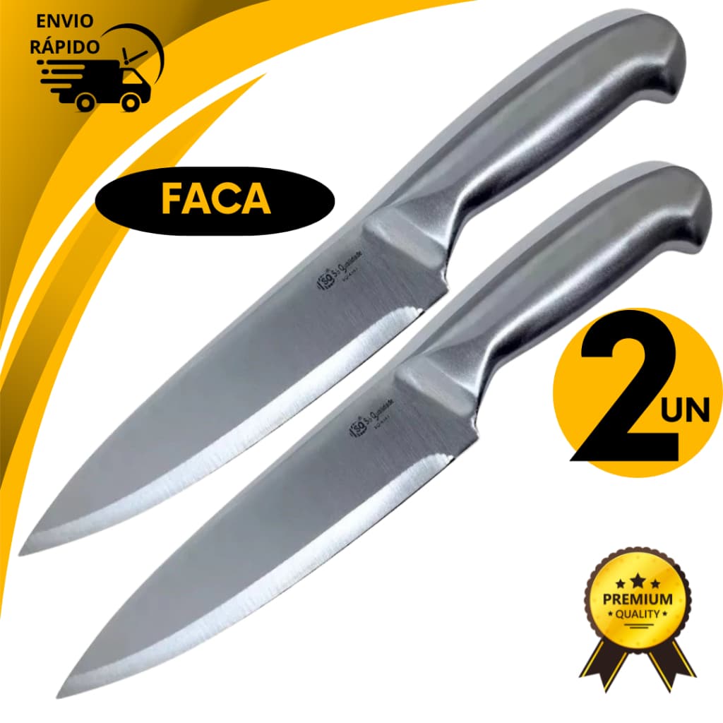 Faca Inox Peixeira Profissional 6 Polegadas Lâmina Corte de Precisão Churrasco Açougue e Carnes