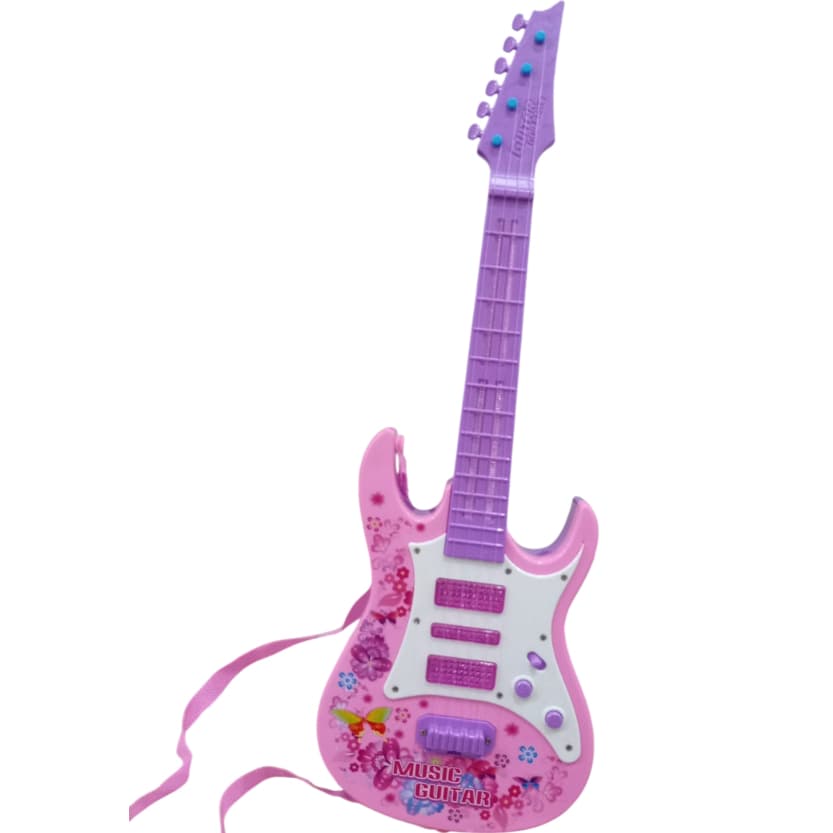 Guitarra Musical Infantil Rosa  Brinquedo Musical com Várias Músicas