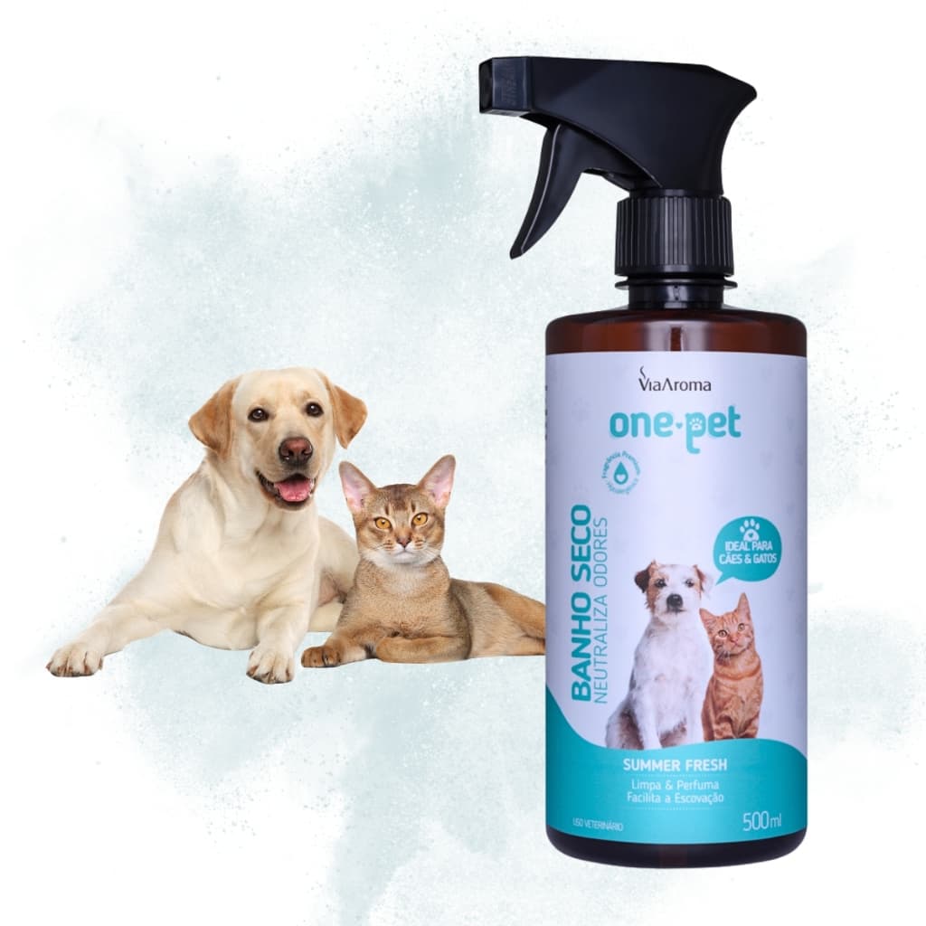 Banho Seco Via Aroma para Cães e Gatos Banho Seco Pet sem Enxágue Spray Banho a Seco Pet