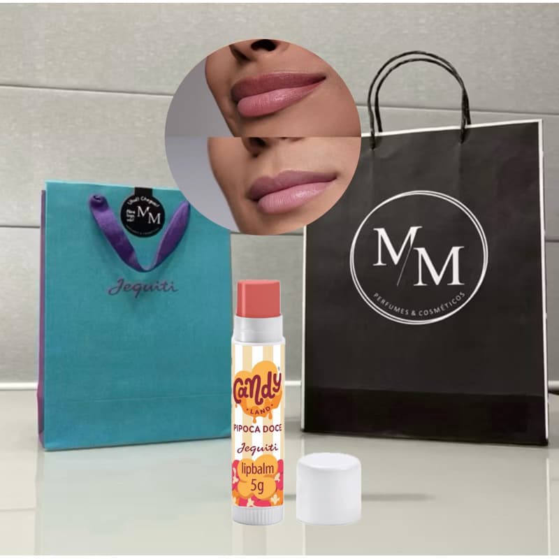 Batom Lip balm Candy Land Pipoca Doce 4g Jequiti 1 Unidade