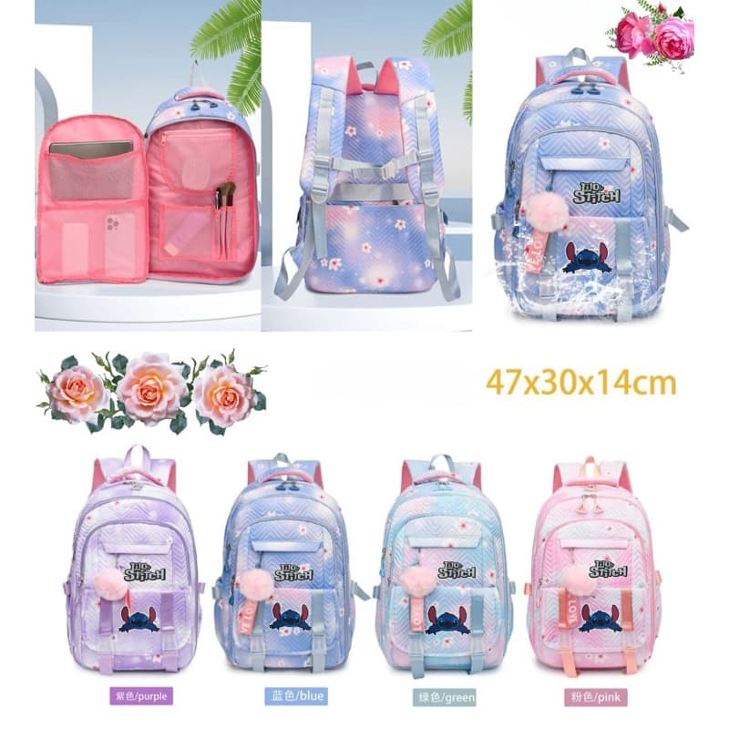 Mochila escolar infantil feminina material taiday, estilo geladeira.