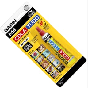 Cola Tudo Garin 17g - Extra Forte, Impermeável, Flexível para Artesanato