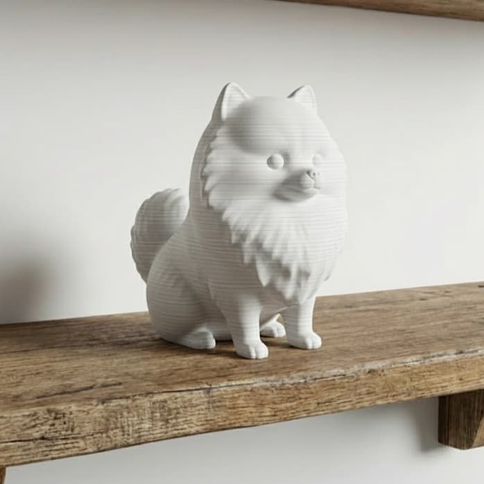 Lulu Pomerania Spitz Alemão Decorativo Escultura Cachorro