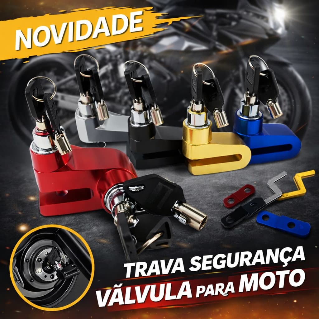 Cadeado Para de Disco Para Freio Antifurto Moto Universal-Envio Imediato