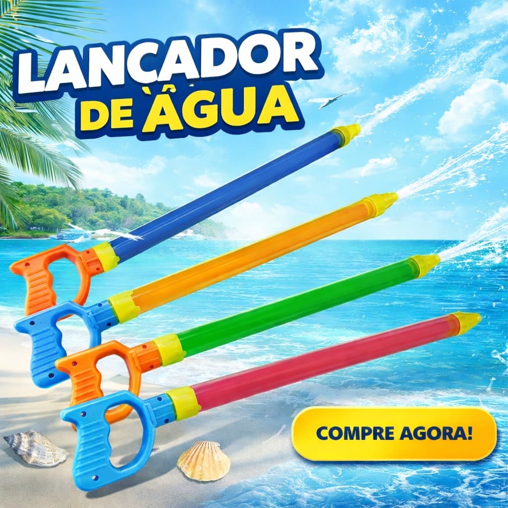 Lançador de Água Infantil Praia Piscina Esguicho de Água Dia das Crianças Verão Férias