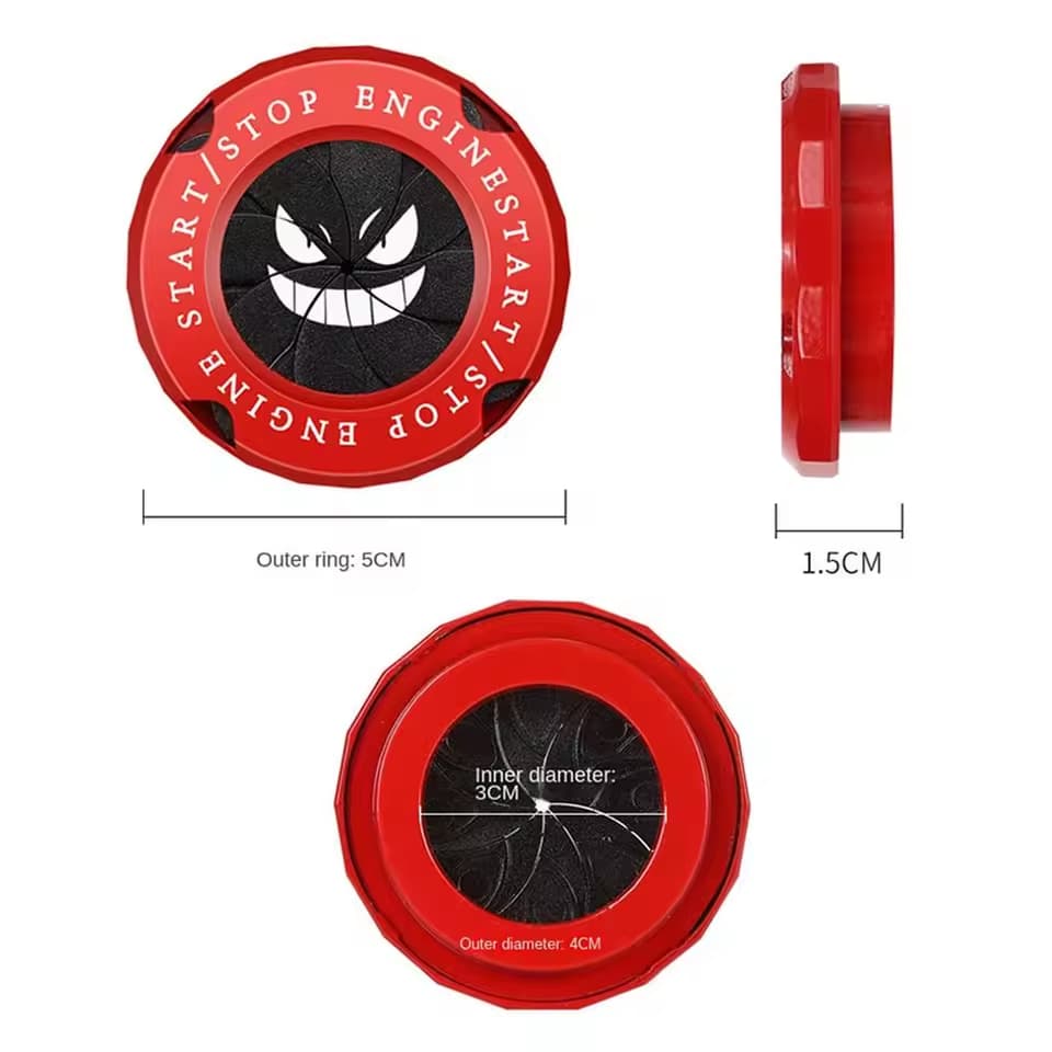 Capa Protetora Botão Ignição Start Stop 3cm Carro e Moto