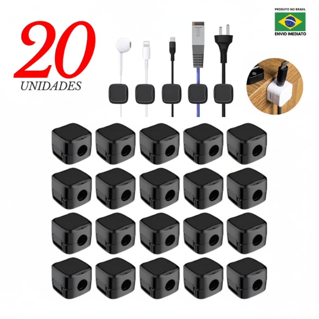 Clipe Magnético organizador De Cabos Sob Mesa, Suporte para Esconder Fios, Setup Gamer Home Office