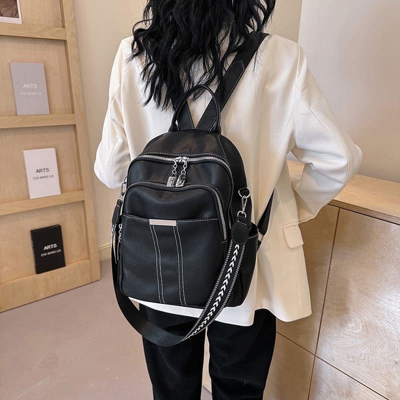 Mochila Feminina Masculino Couro PU  Casual Impermeável  De Alta Qualidade Anti furto/Mochila Escolar/Modelo Novo