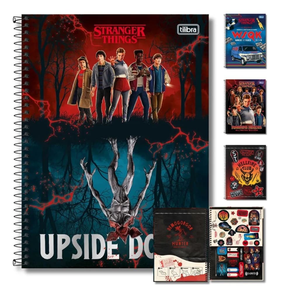 Caderno Stranger Things 1 Matéria 80 Folhas Tilibra Sortido