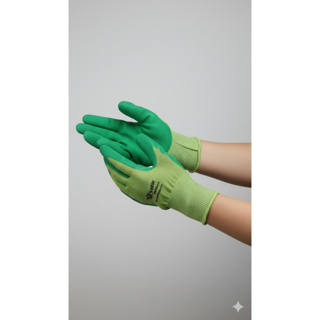 Luva Plastcor Coleta Jardinagem- Tam.9 - C.a 42.372 Kit c/ 2 Pares