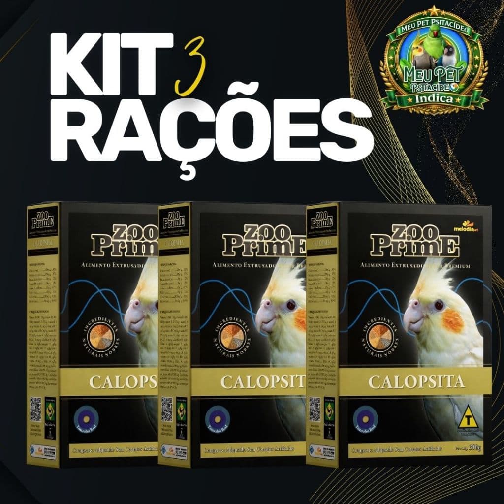 Kit Ração para  Calopsita - Extrusada Zoo Prime 300g