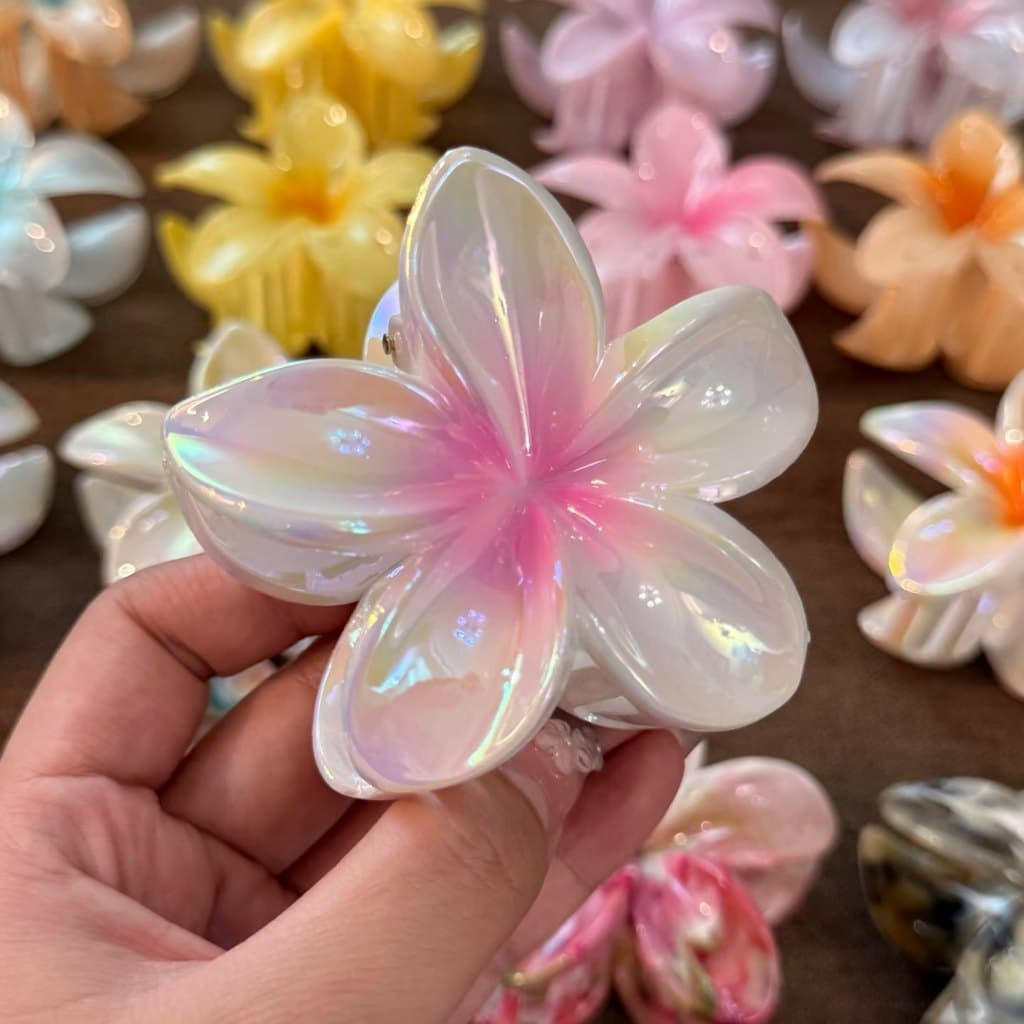Presilhas de cabelo em formato de flor para férias, acessórios de praia para mulher