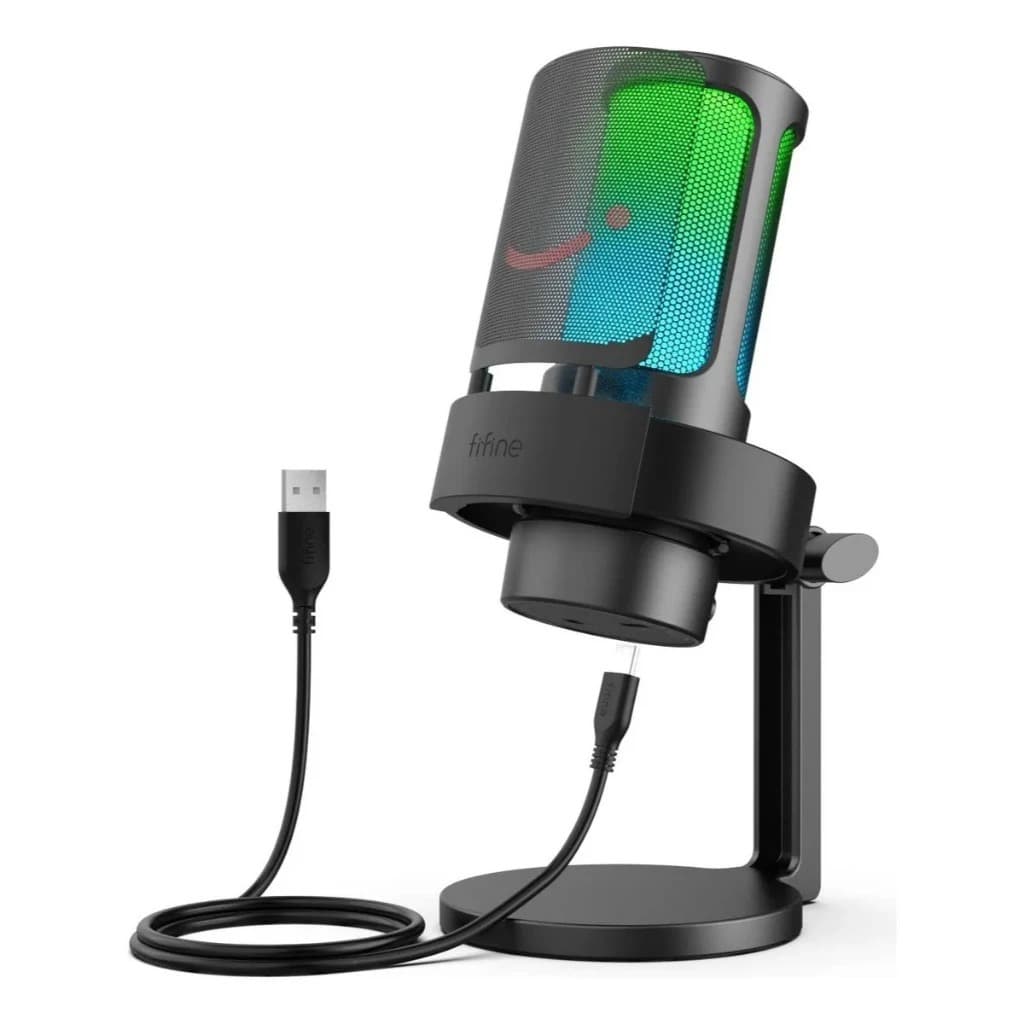 Microfone Condensador USB Rgb FIFINE Ampligame A8