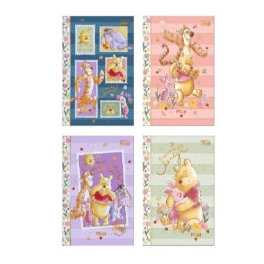CADERNO COSTURADO CAPA DURA POOH SORTIDO