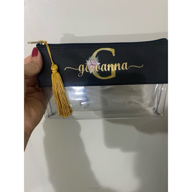 ✨Necessaire Trapézio✨Kit com 12 unidades. Personalizada com o nome ou iniciais.