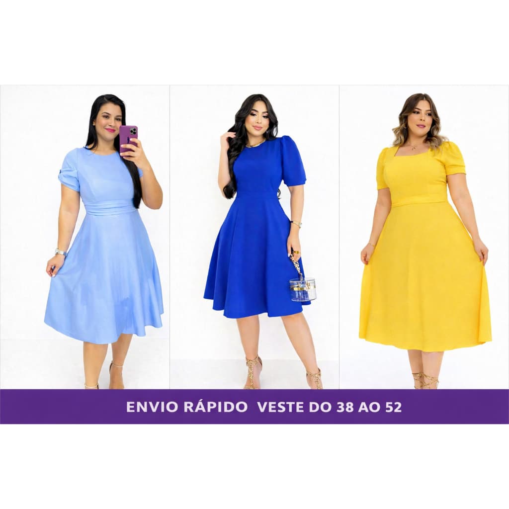 Vestido Mais Vendido Moda Evangélica Comportado Plus Size Midi Vestido Moda Evangélica Tendência 2026 Elegânte e Modesto